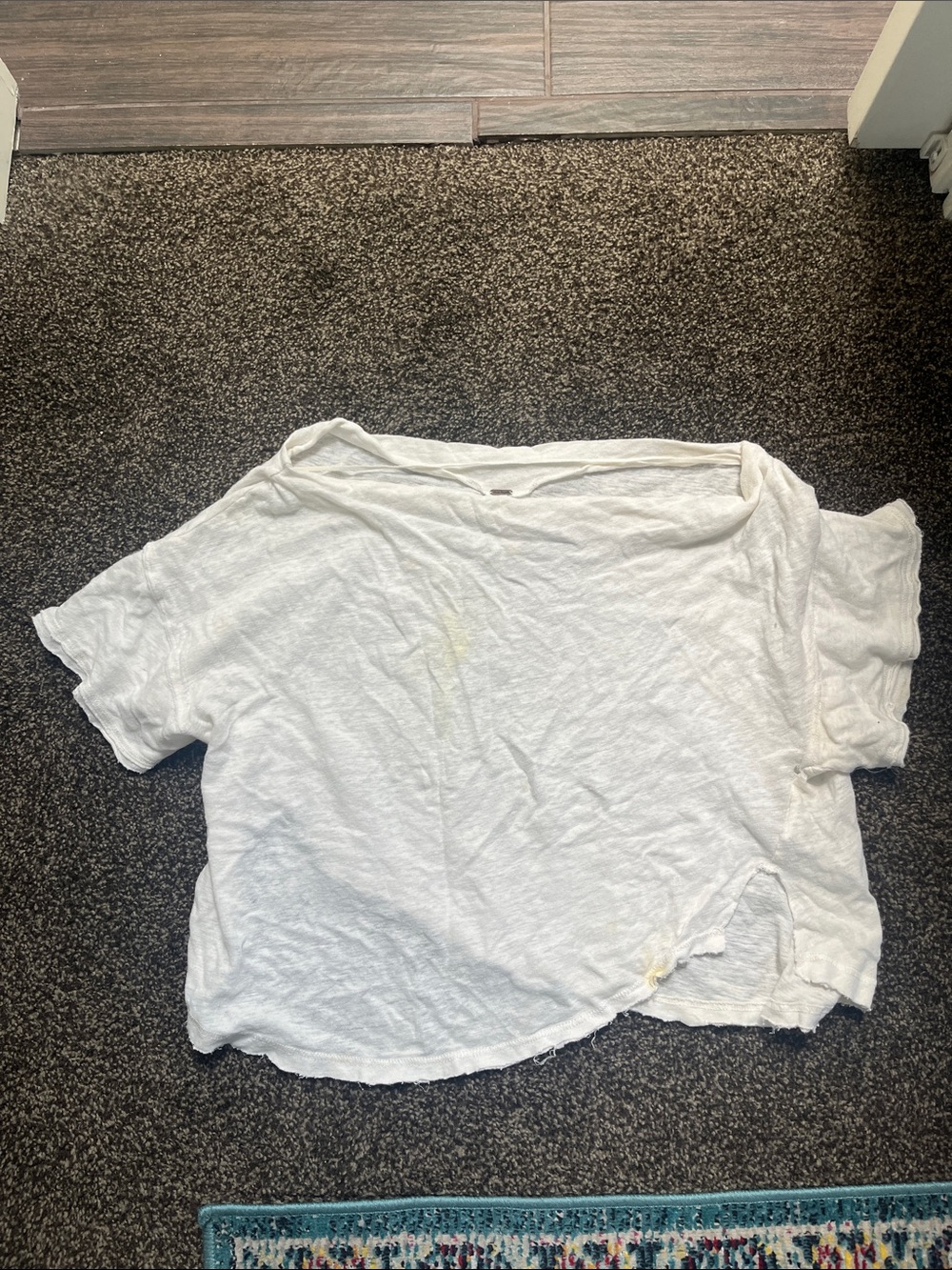 Free People wide neck flowy tee